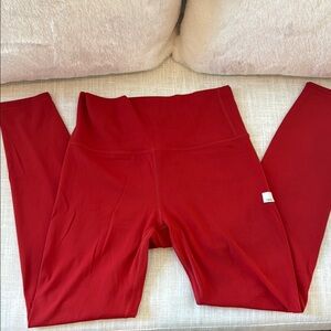 Vuori Red High-Waisted Leggings